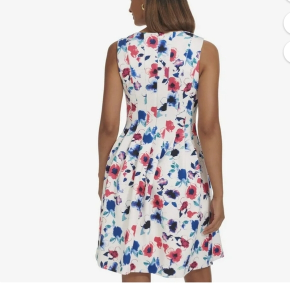 Andrew Marc White Floral Mini Dress - Picture 7 of 7